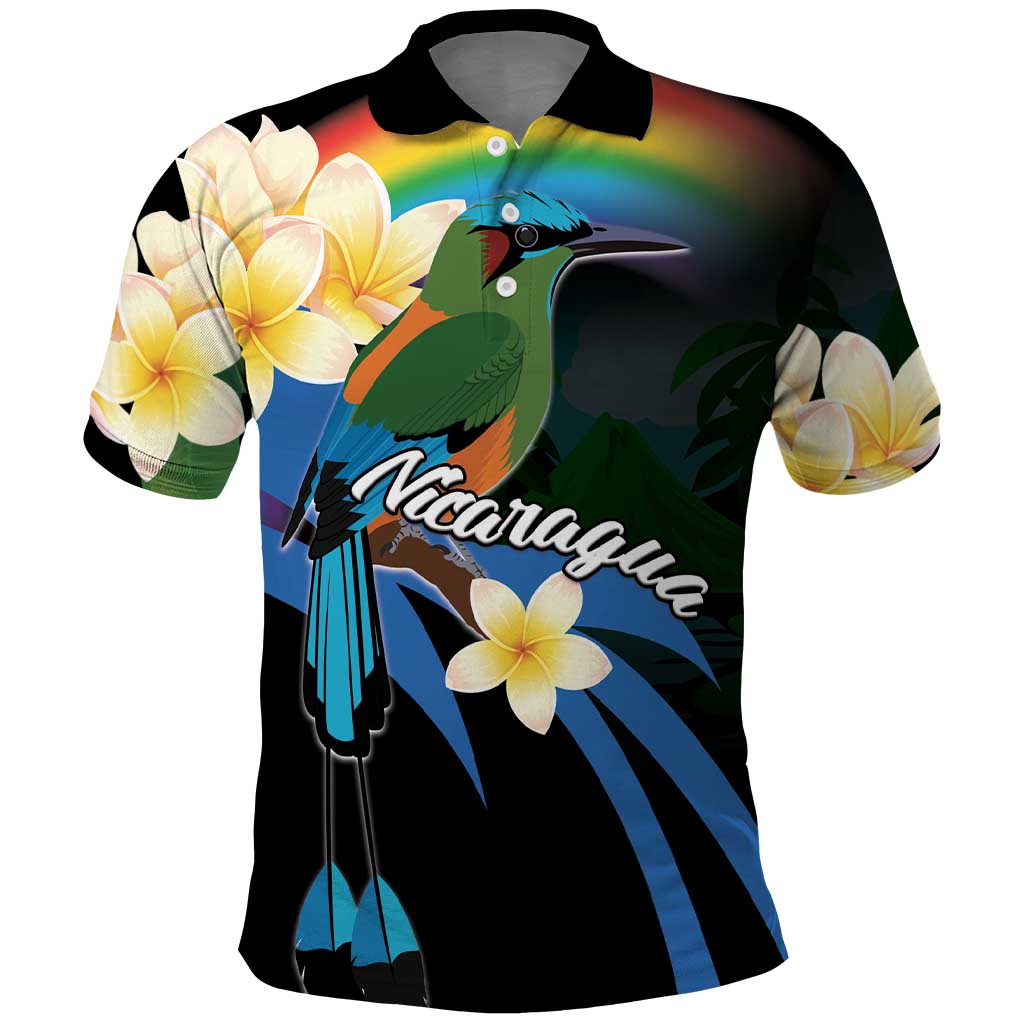 Nicaragua Independence Day Polo Shirt En Dios confiamos LT18