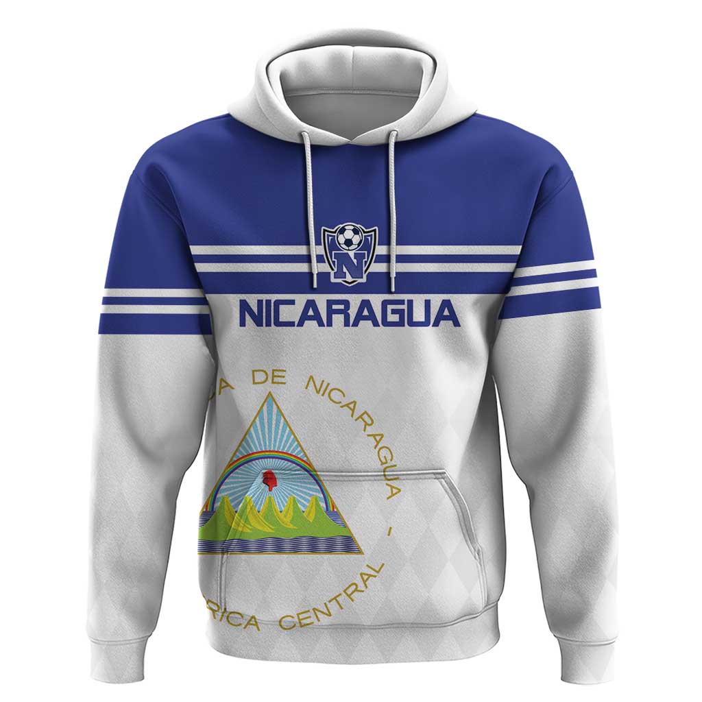 Custom Nicaragua Football Hoodie La Azul y Blanco LT18