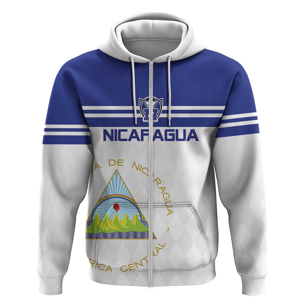 Custom Nicaragua Football Hoodie La Azul y Blanco LT18