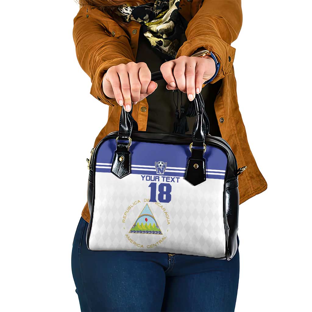 Custom Nicaragua Football Shoulder Handbag La Azul y Blanco LT18