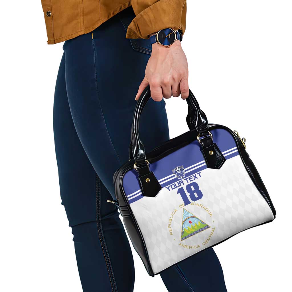 Custom Nicaragua Football Shoulder Handbag La Azul y Blanco LT18