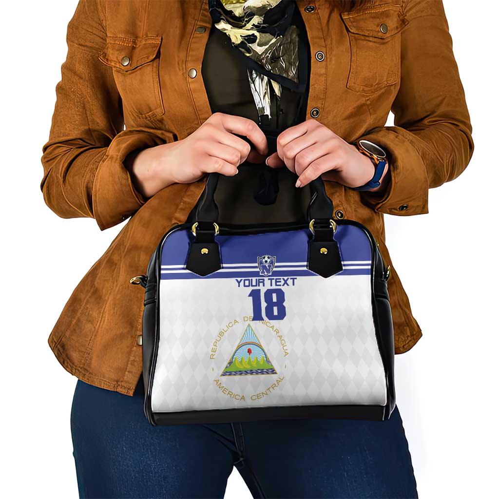 Custom Nicaragua Football Shoulder Handbag La Azul y Blanco LT18