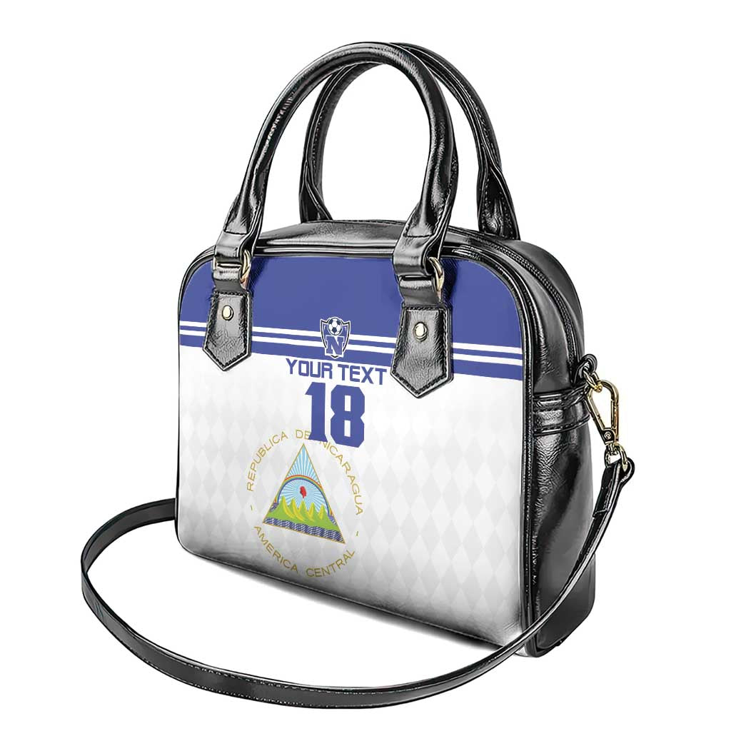 Custom Nicaragua Football Shoulder Handbag La Azul y Blanco LT18