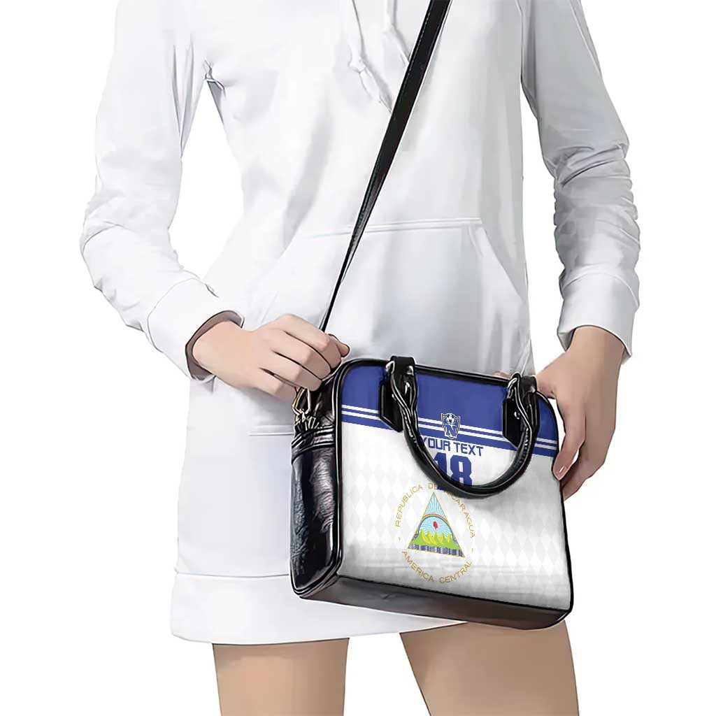 Custom Nicaragua Football Shoulder Handbag La Azul y Blanco LT18