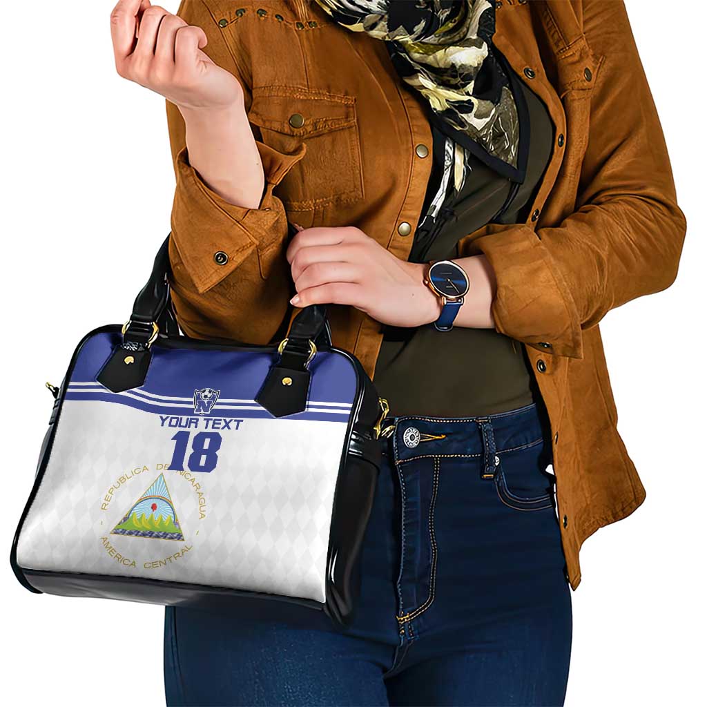 Custom Nicaragua Football Shoulder Handbag La Azul y Blanco LT18