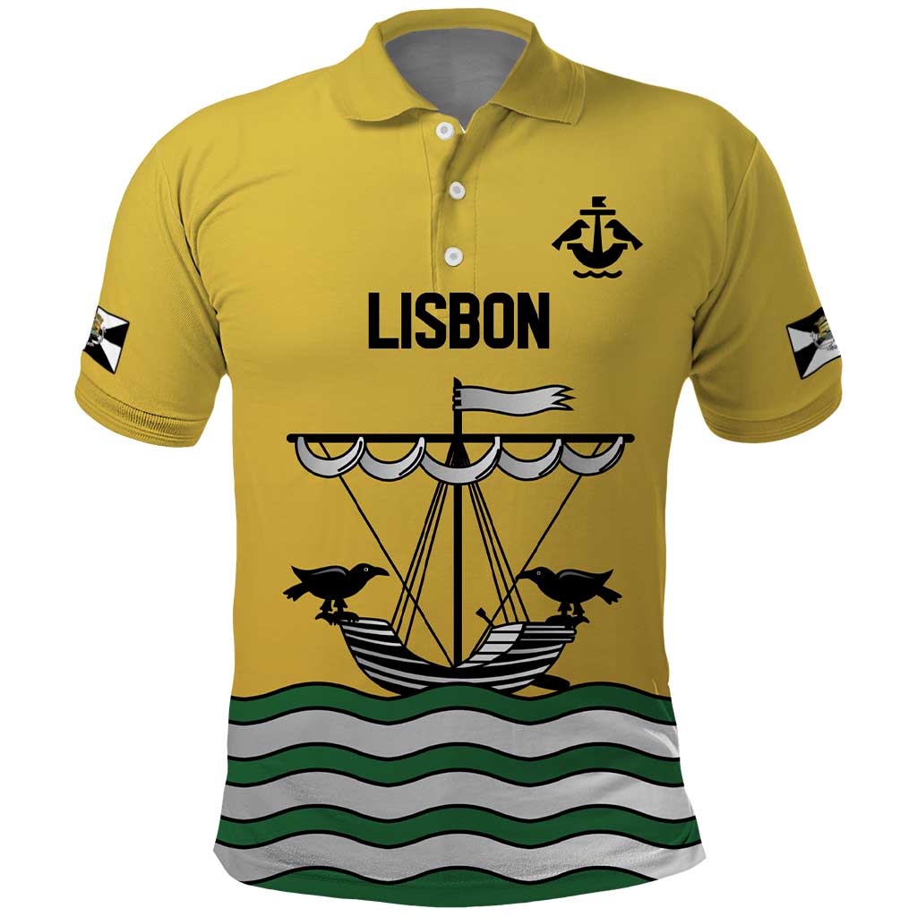 Personalized Lisbon Portugal Polo Shirt Flag Style LT18