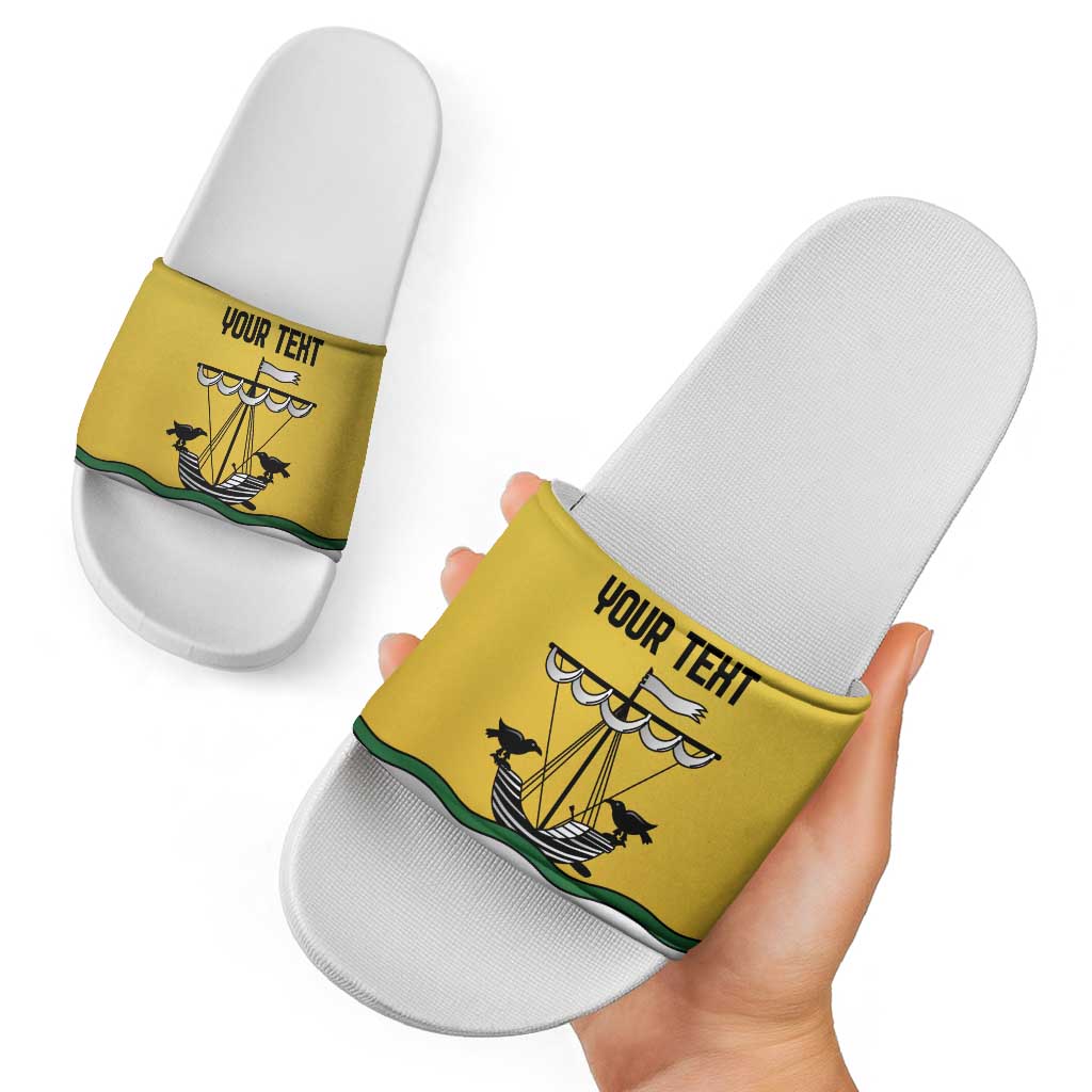 Personalized Lisbon Portugal Slide Sandals Flag Style LT18