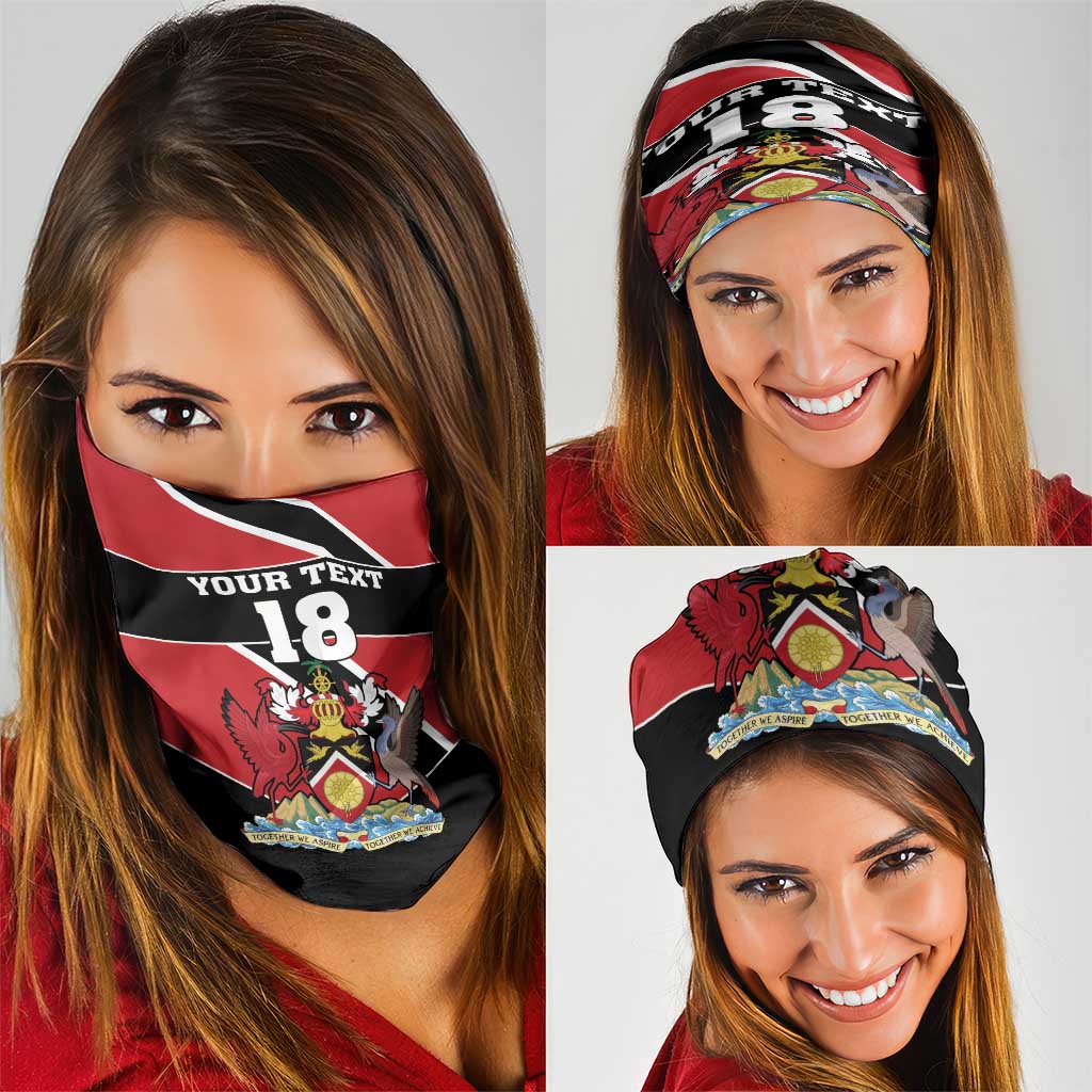 Custom Trinidad and Tobago Neck Gaiter Together We Aspire Together We Achieve LT18