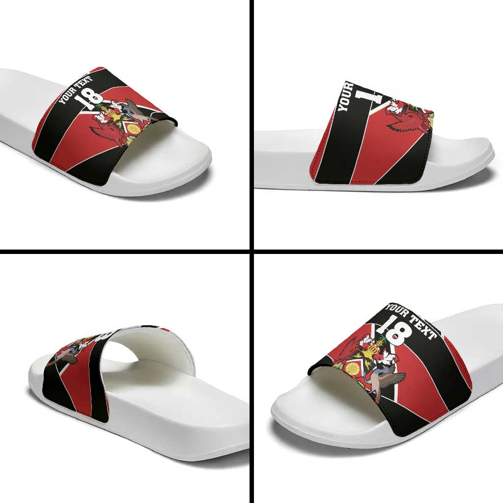 Custom Trinidad and Tobago Slide Sandals Together We Aspire Together We Achieve LT18
