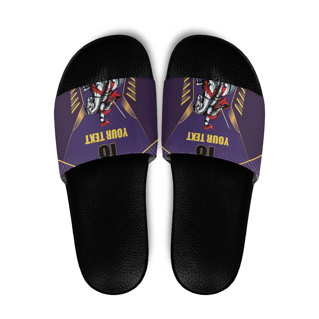 Custom Trinidad and Tobago Cricket Slide Sandals Go Champion Knight Riders LT18