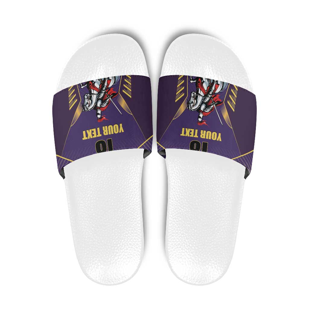 Custom Trinidad and Tobago Cricket Slide Sandals Go Champion Knight Riders LT18