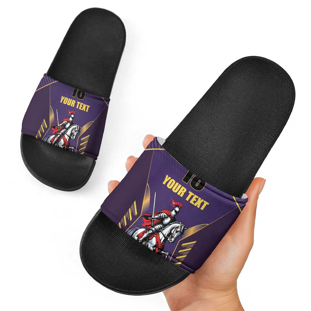 Custom Trinidad and Tobago Cricket Slide Sandals Go Champion Knight Riders LT18