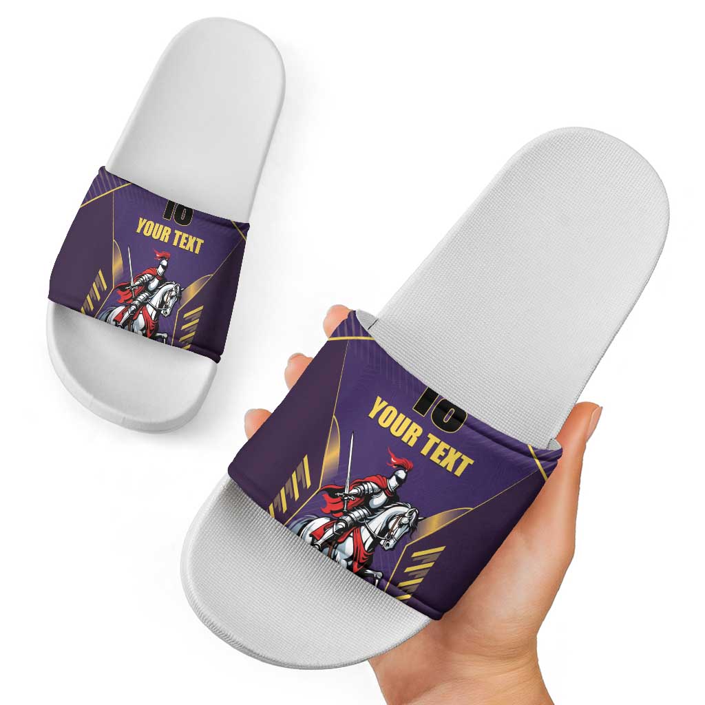 Custom Trinidad and Tobago Cricket Slide Sandals Go Champion Knight Riders LT18