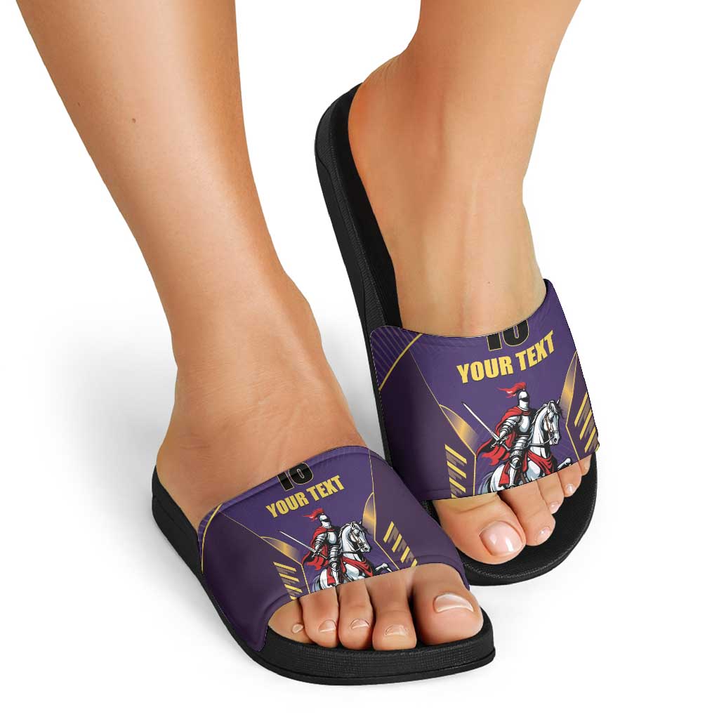 Custom Trinidad and Tobago Cricket Slide Sandals Go Champion Knight Riders LT18