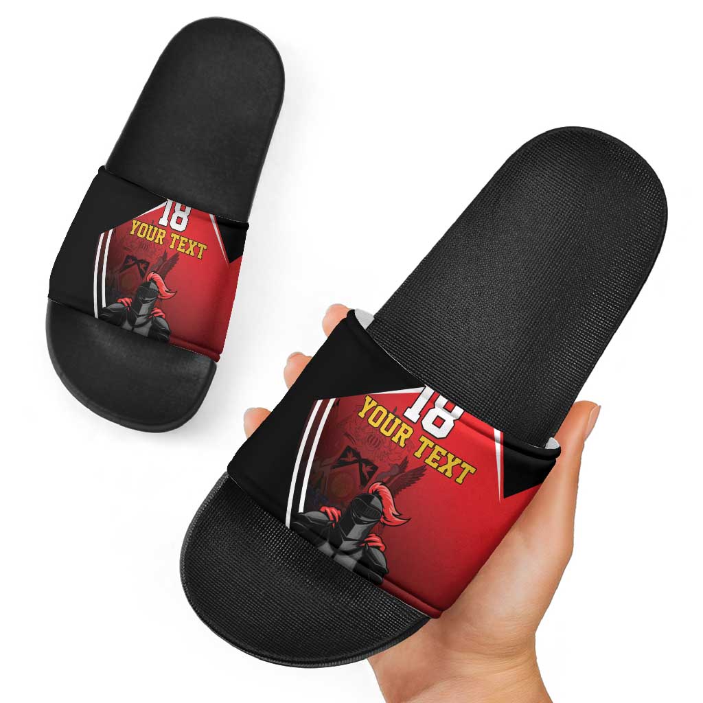 Custom Trinidad and Tobago Cricket Knight Riders Slide Sandals Go Champion LT18