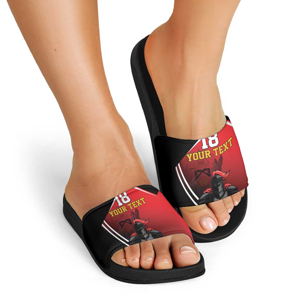 Custom Trinidad and Tobago Cricket Knight Riders Slide Sandals Go Champion LT18