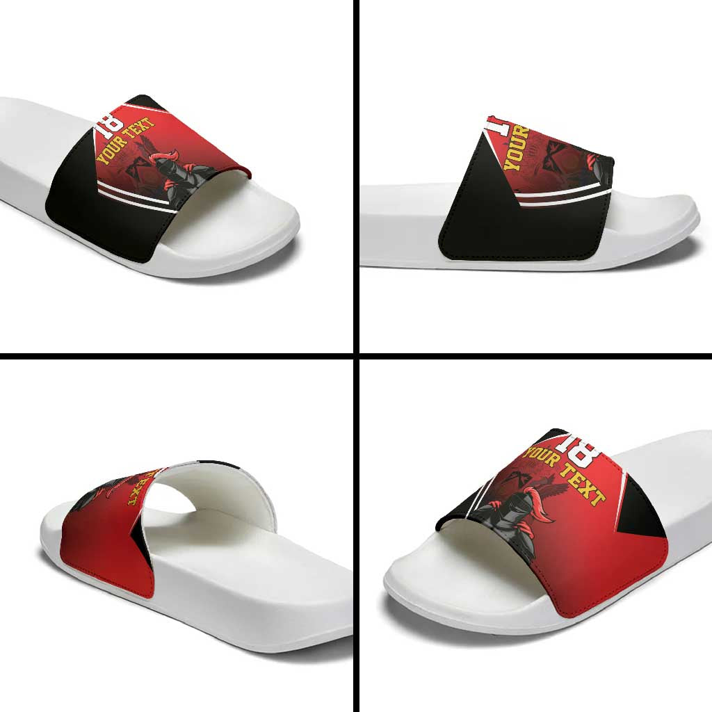 Custom Trinidad and Tobago Cricket Knight Riders Slide Sandals Go Champion LT18