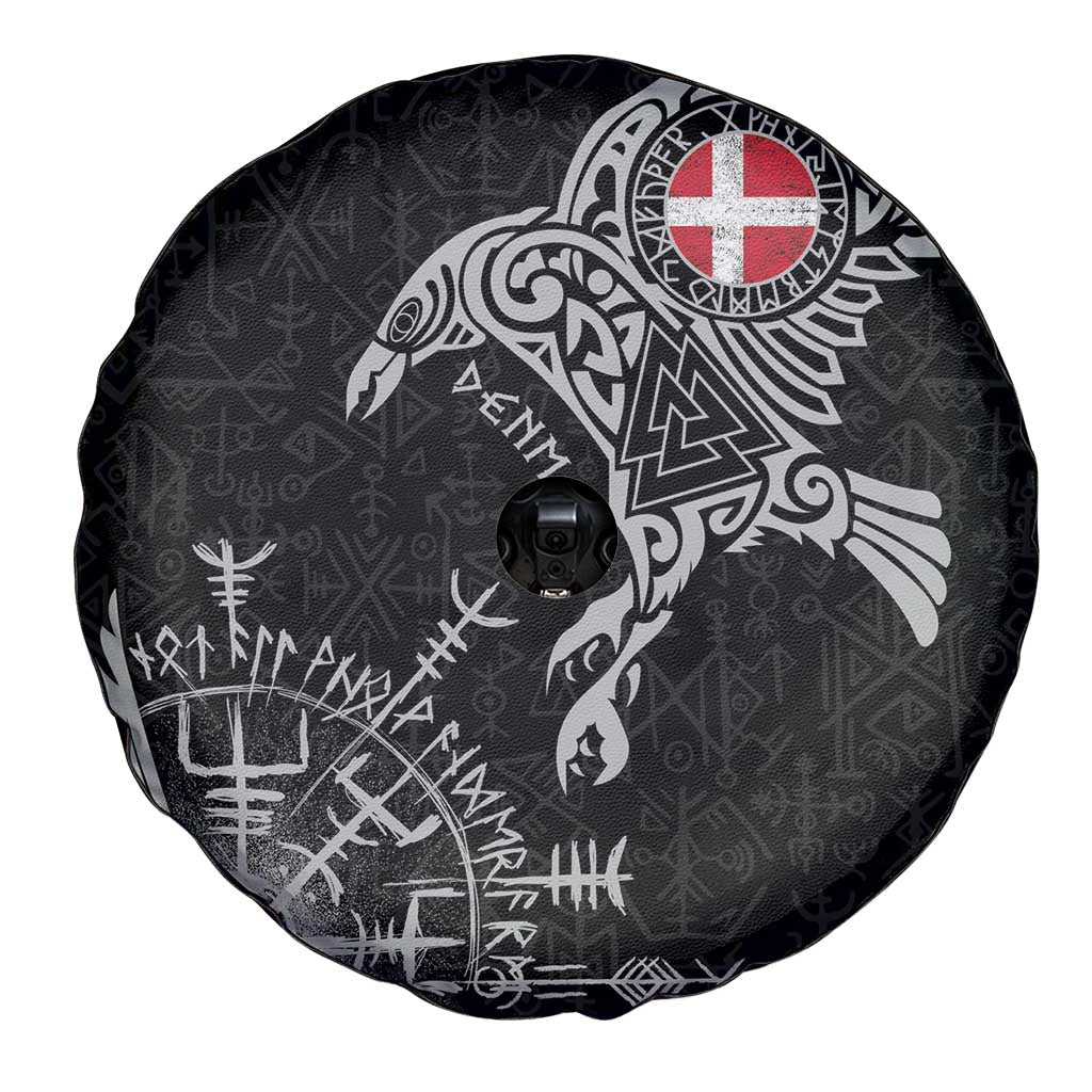 Denmark Viking Ravens Spare Tire Cover Vegvisir Runes Pattern LT18