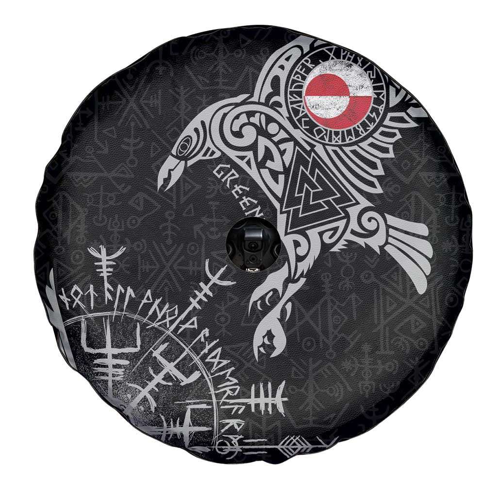 Greenland Viking Ravens Spare Tire Cover Vegvisir Runes Pattern LT18