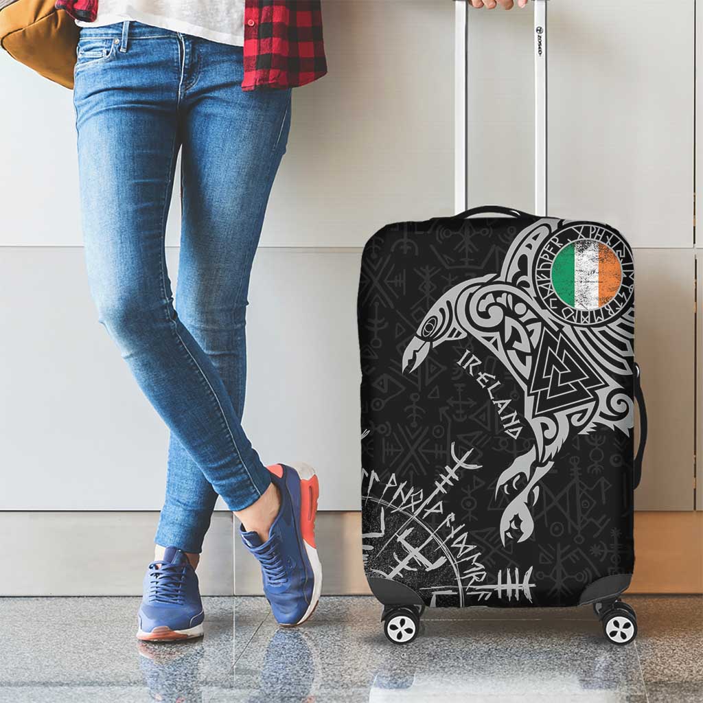 Ireland Viking Ravens Luggage Cover Vegvisir Runes Pattern LT18