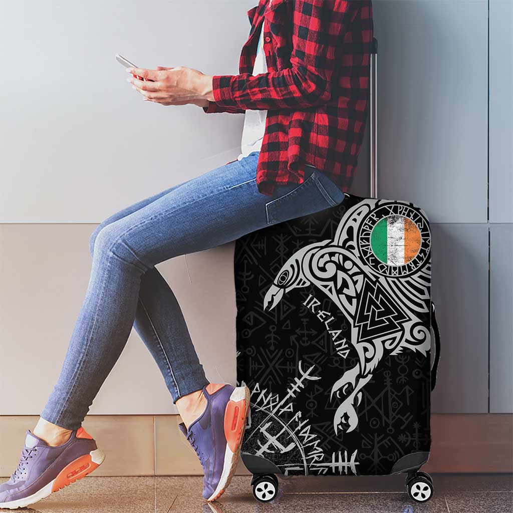 Ireland Viking Ravens Luggage Cover Vegvisir Runes Pattern LT18