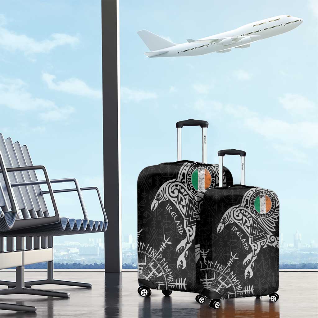 Ireland Viking Ravens Luggage Cover Vegvisir Runes Pattern LT18