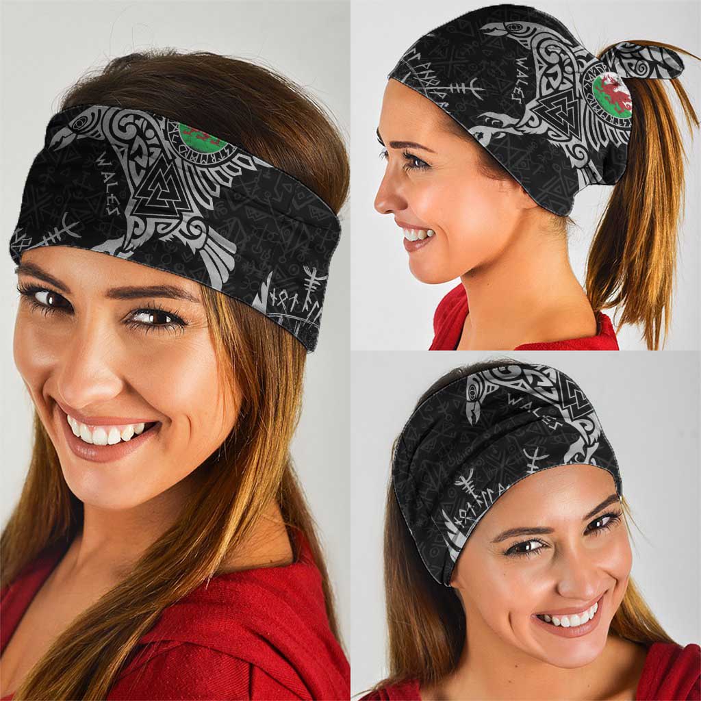 Wales Viking Ravens Neck Gaiter Vegvisir Runes Pattern LT18