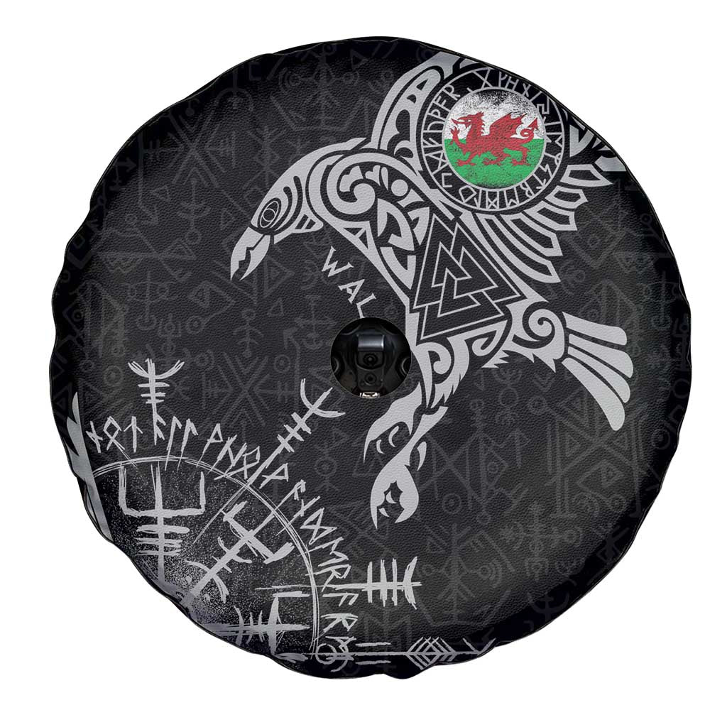 Wales Viking Ravens Spare Tire Cover Vegvisir Runes Pattern LT18
