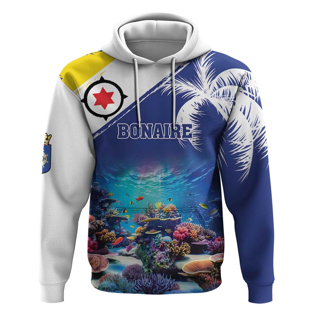 Personalized Bonaire Underwater Tropical Corals Reef Hoodie With Colorful Sea Fish LT18