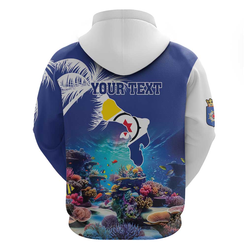 Personalized Bonaire Underwater Tropical Corals Reef Hoodie With Colorful Sea Fish LT18