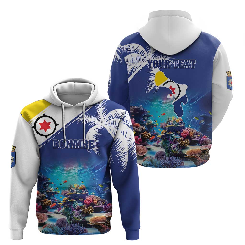 Personalized Bonaire Underwater Tropical Corals Reef Hoodie With Colorful Sea Fish LT18