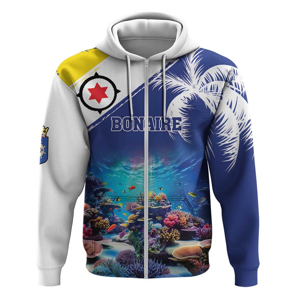 Personalized Bonaire Underwater Tropical Corals Reef Hoodie With Colorful Sea Fish LT18