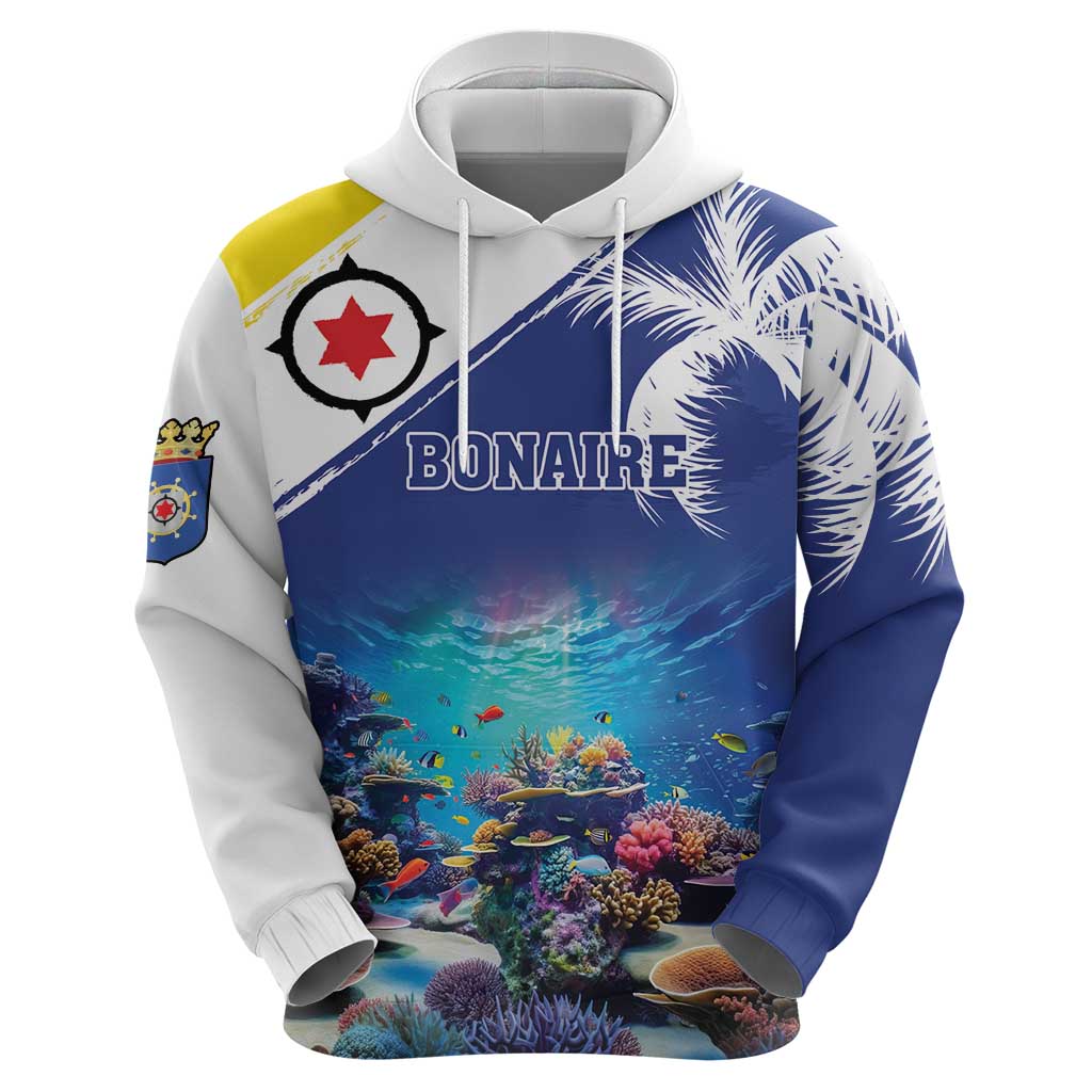 Personalized Bonaire Underwater Tropical Corals Reef Hoodie With Colorful Sea Fish LT18