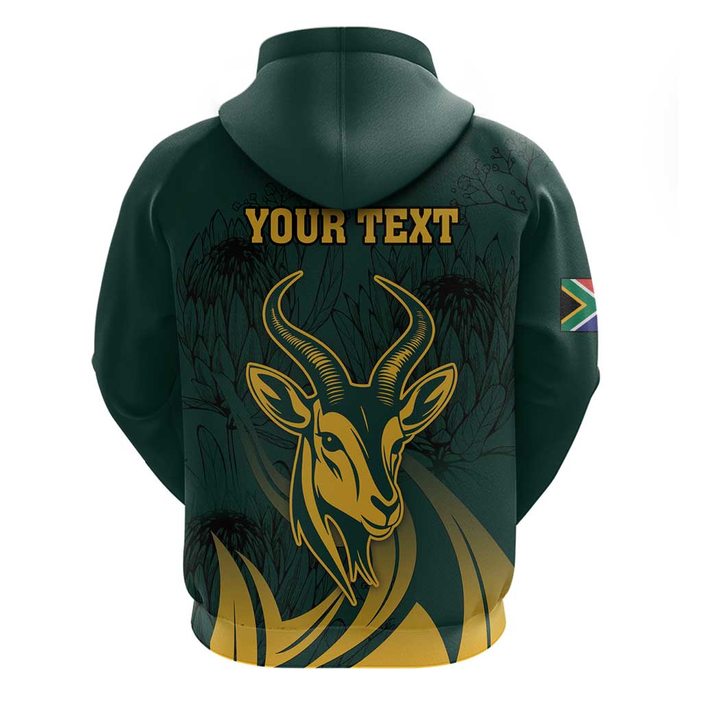 Personalized South Africa Springbok Hoodie With Trendy Protea Flowers Patterns LT18