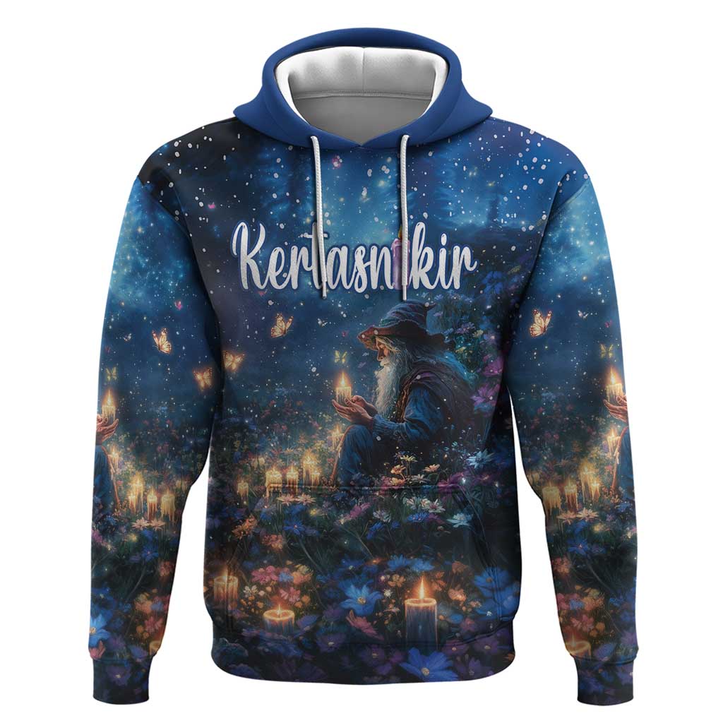 Personalized Iceland Yule Lads Christmas Hoodie Merry Kertasnikir Under Vibrant Flowers LT18