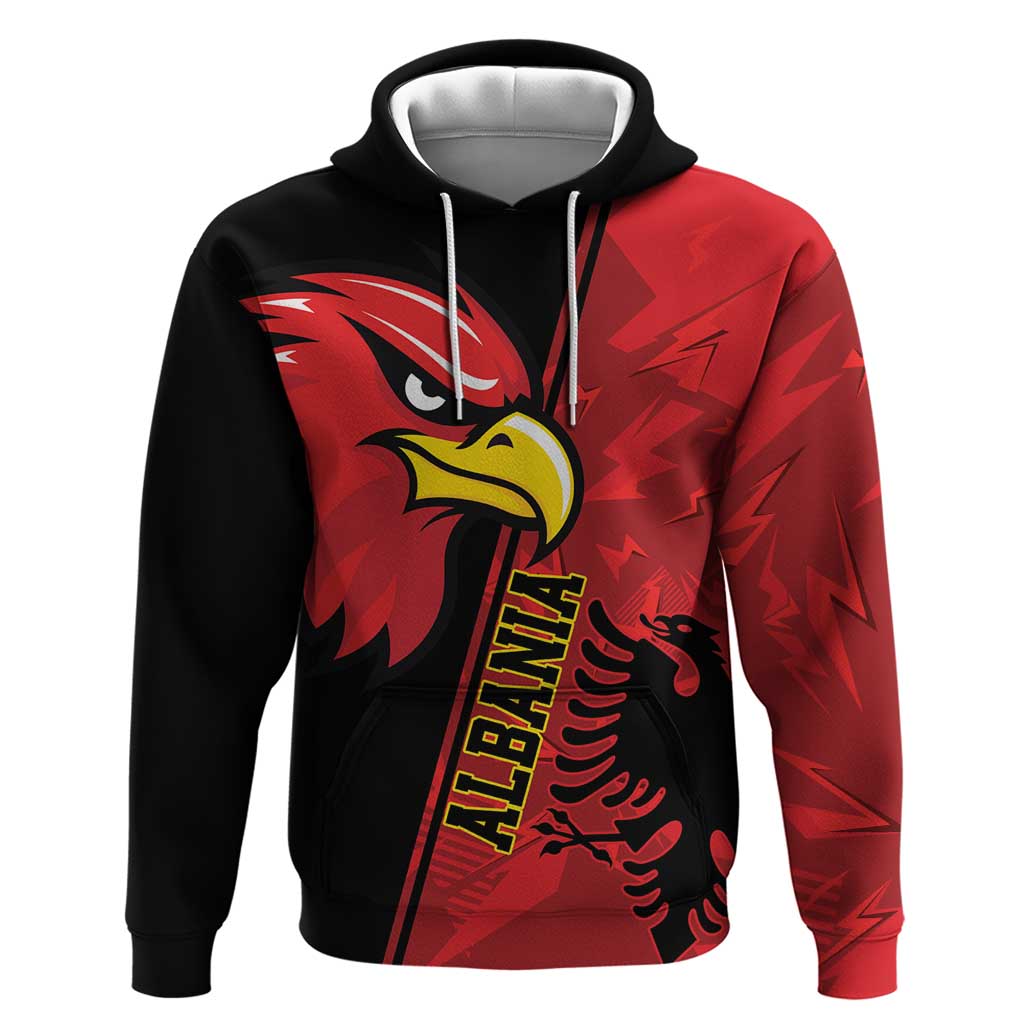 Albania Eagle Hoodie National Emblem Grunge Pattern LT18