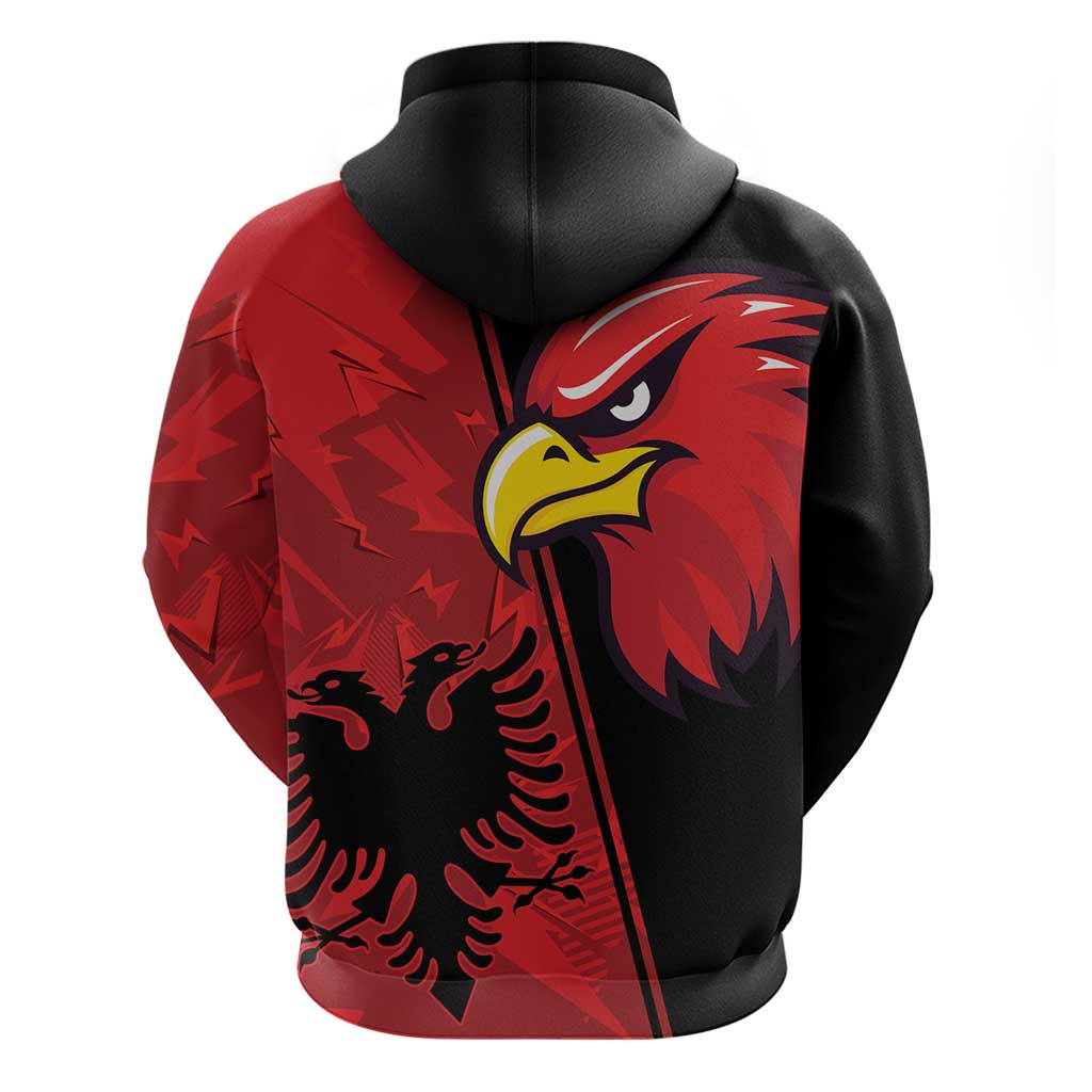 Albania Eagle Hoodie National Emblem Grunge Pattern LT18
