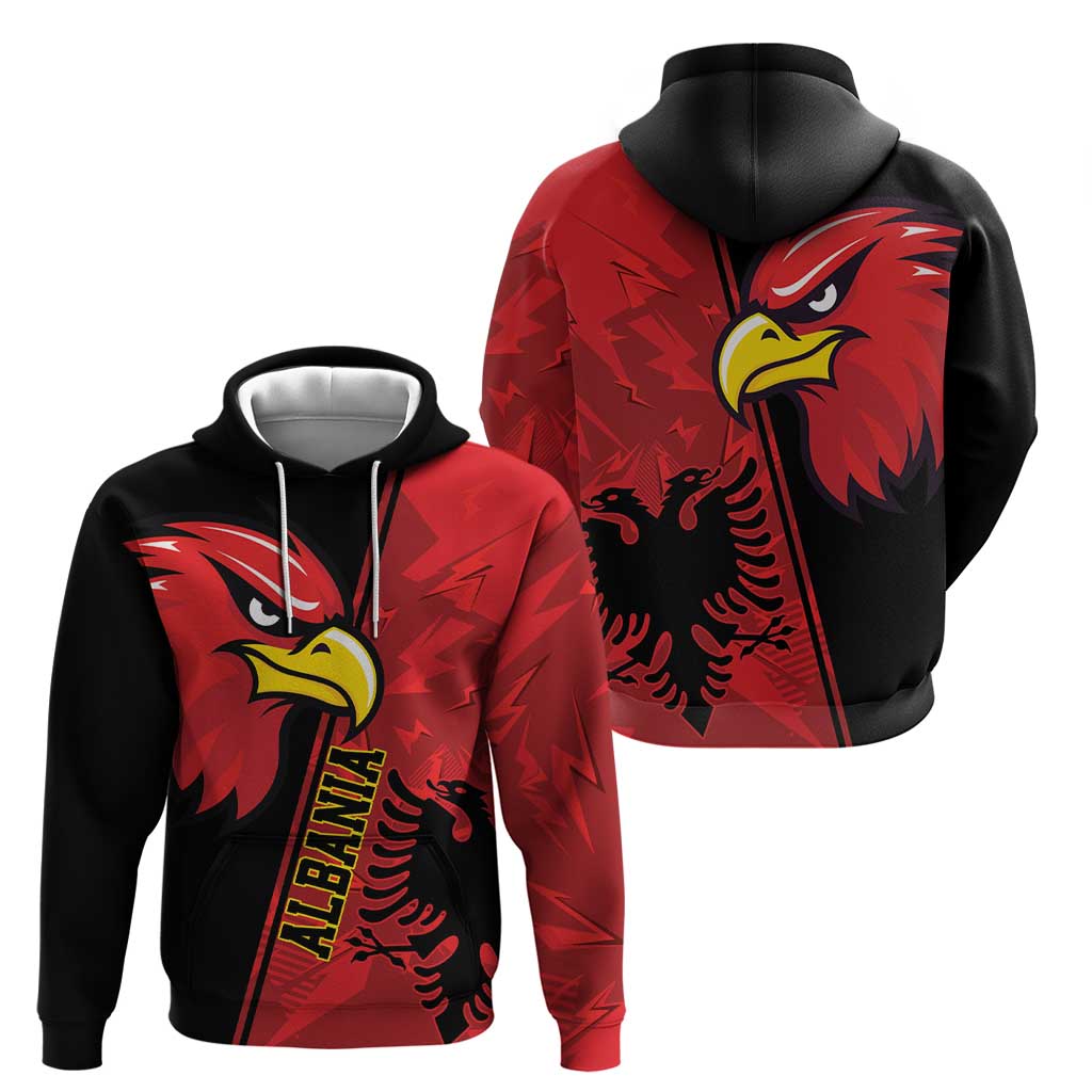 Albania Eagle Hoodie National Emblem Grunge Pattern LT18