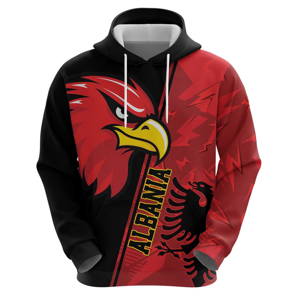 Albania Eagle Hoodie National Emblem Grunge Pattern LT18