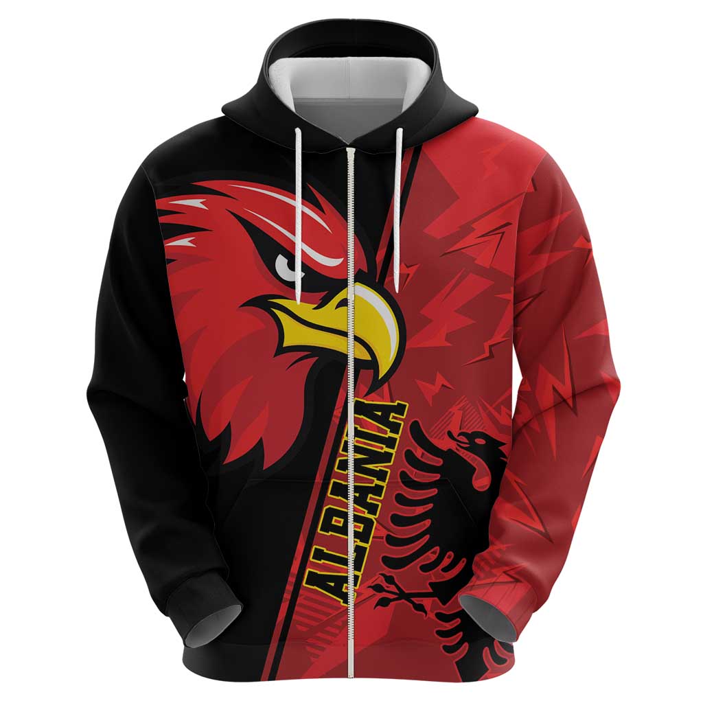 Albania Eagle Hoodie National Emblem Grunge Pattern LT18
