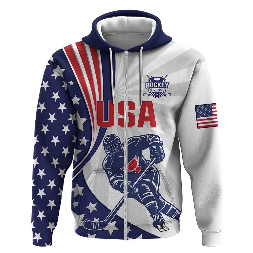 Custom United States Ice Hockey Hoodie USA Go Champions LT18