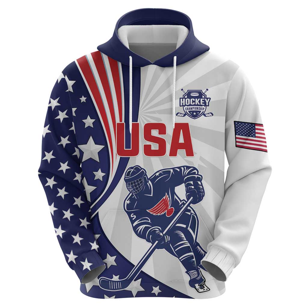 Custom United States Ice Hockey Hoodie USA Go Champions LT18