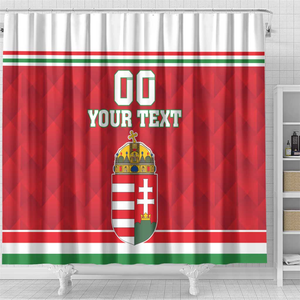 Custom Hungary Hockey Shower Curtain Magyarorszag Sporty Style LT18
