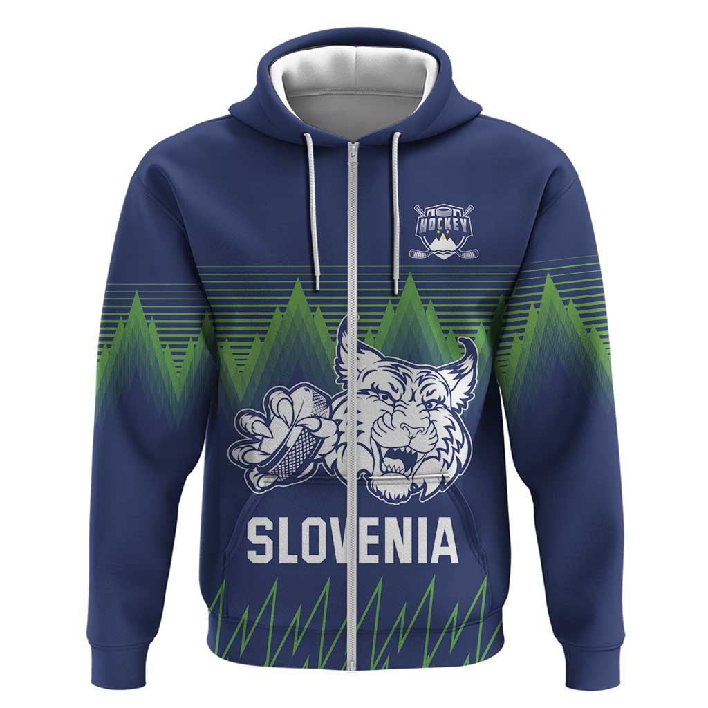 Custom Slovenia Hockey Hoodie Slovenija Lynx Mascot LT18