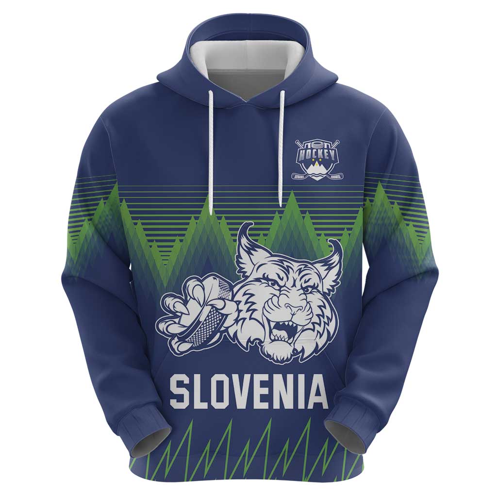 Custom Slovenia Hockey Hoodie Slovenija Lynx Mascot LT18