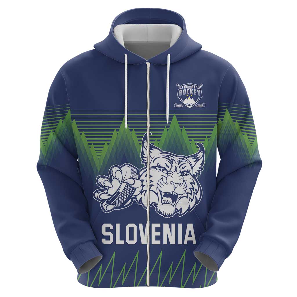 Custom Slovenia Hockey Hoodie Slovenija Lynx Mascot LT18