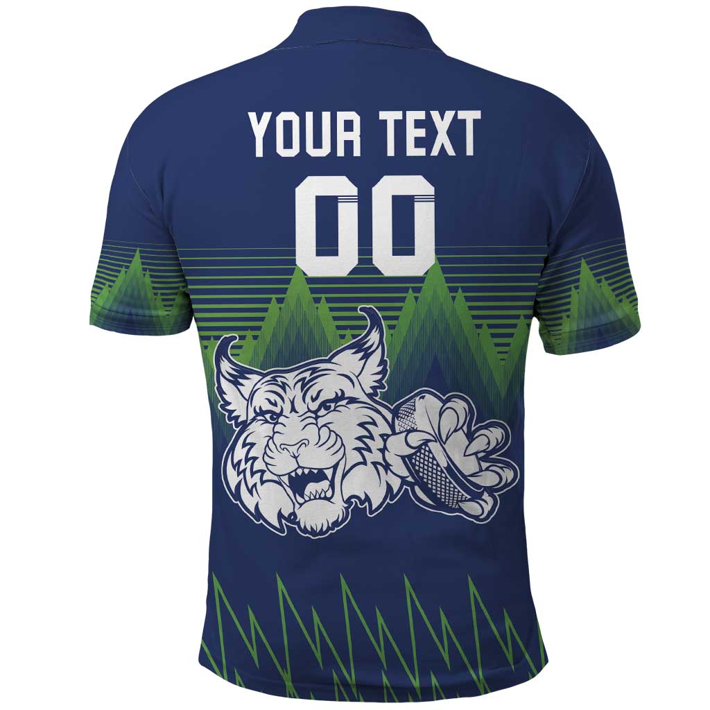 Custom Slovenia Hockey Polo Shirt Slovenija Lynx Mascot LT18