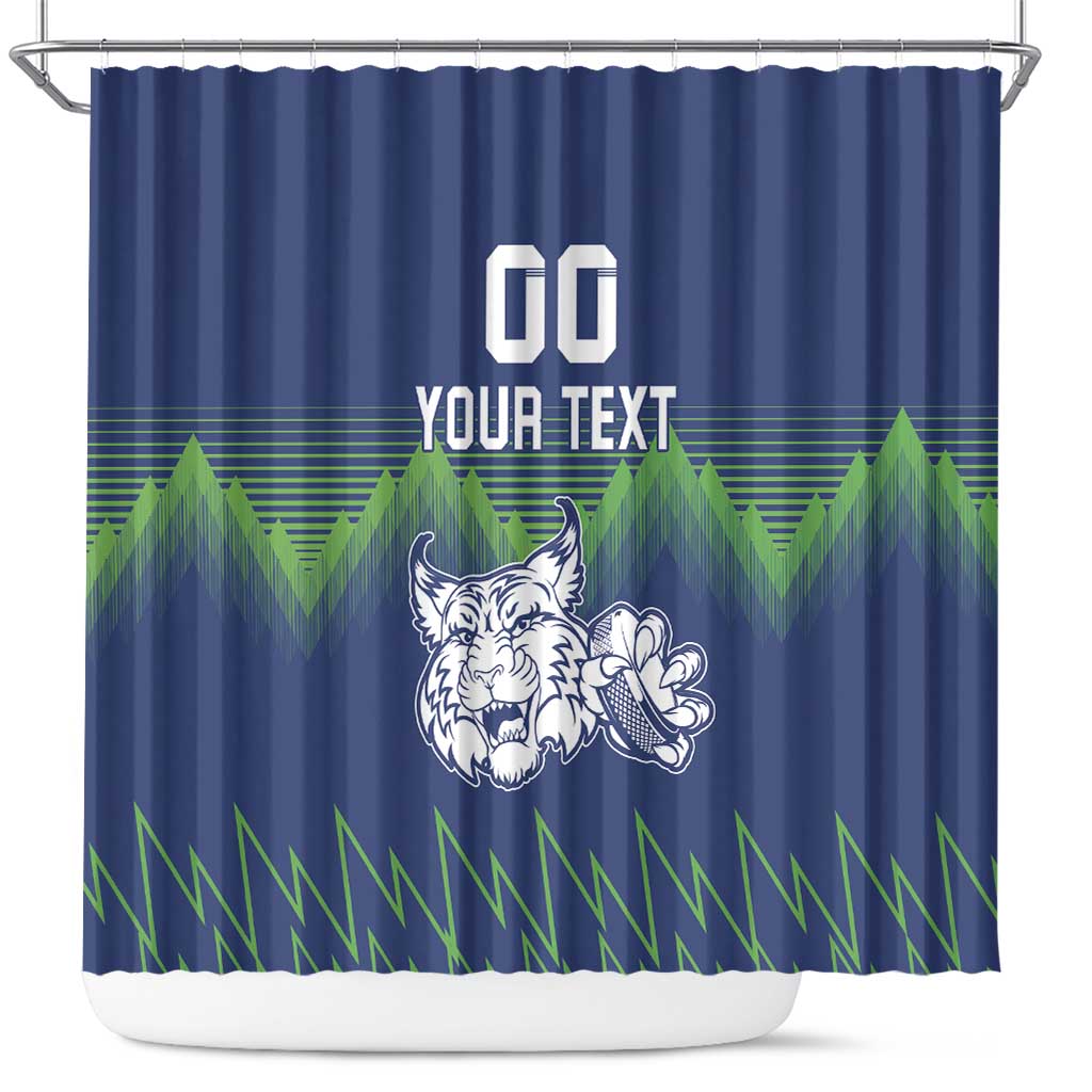 Custom Slovenia Hockey Shower Curtain Slovenija Lynx Mascot LT18