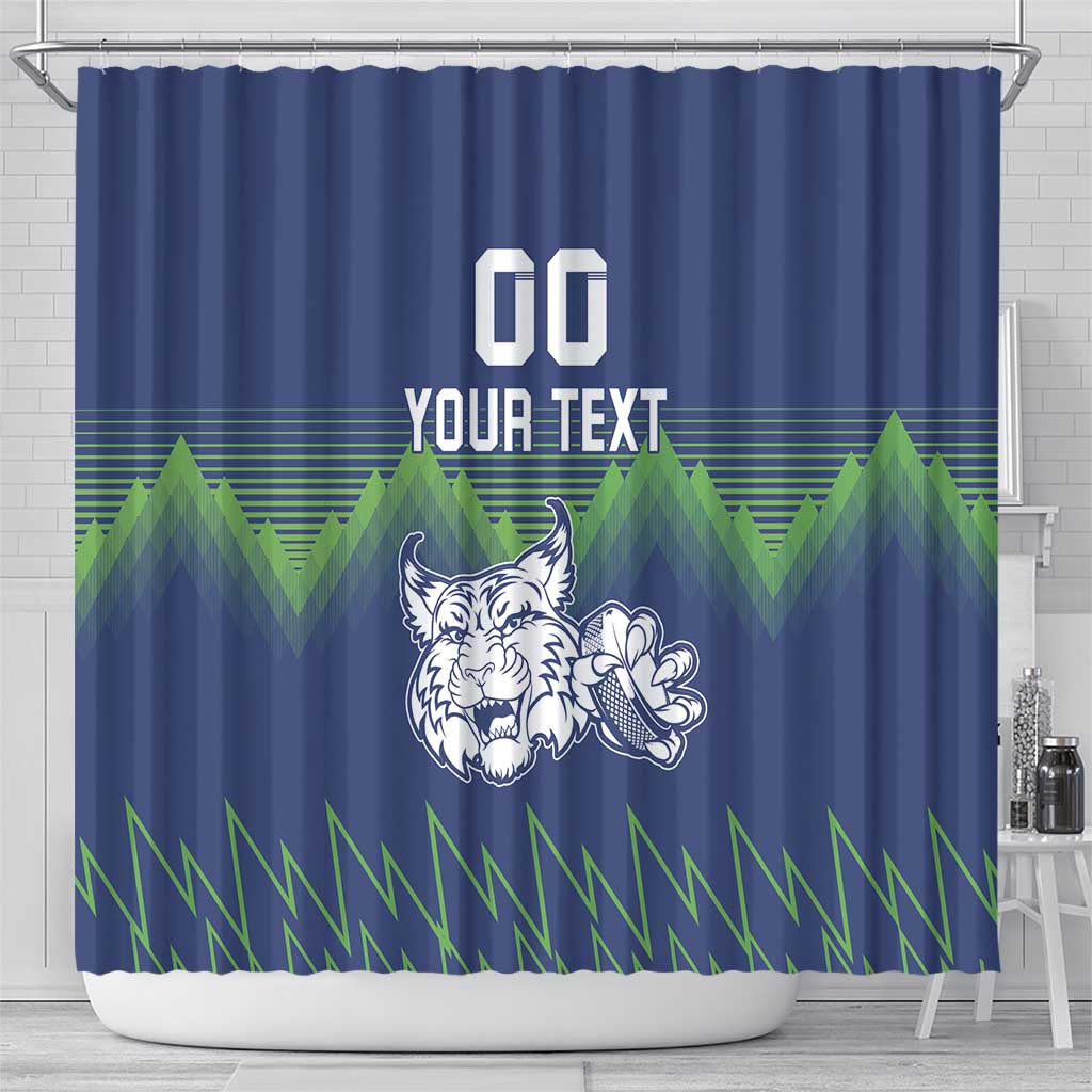 Custom Slovenia Hockey Shower Curtain Slovenija Lynx Mascot LT18