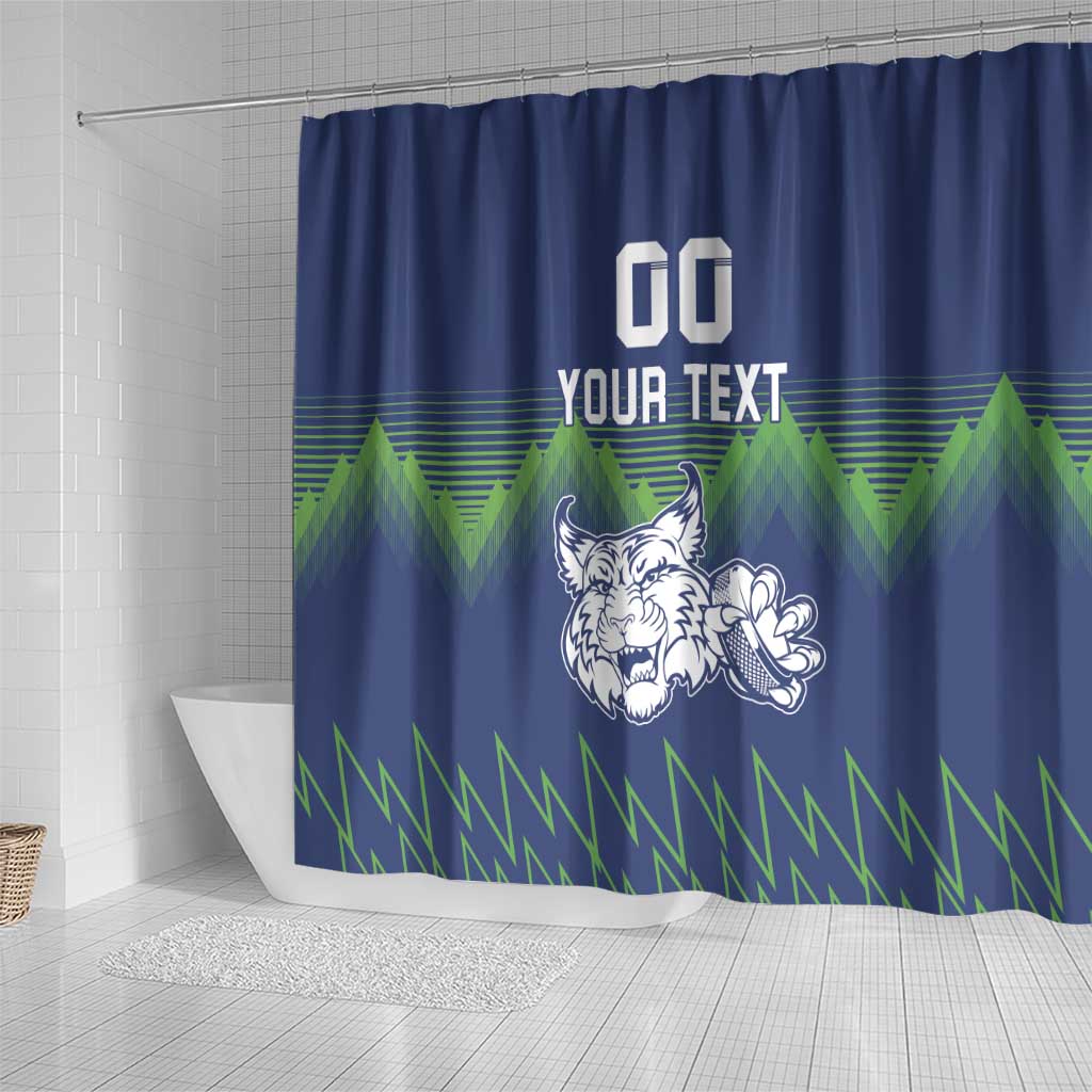 Custom Slovenia Hockey Shower Curtain Slovenija Lynx Mascot LT18